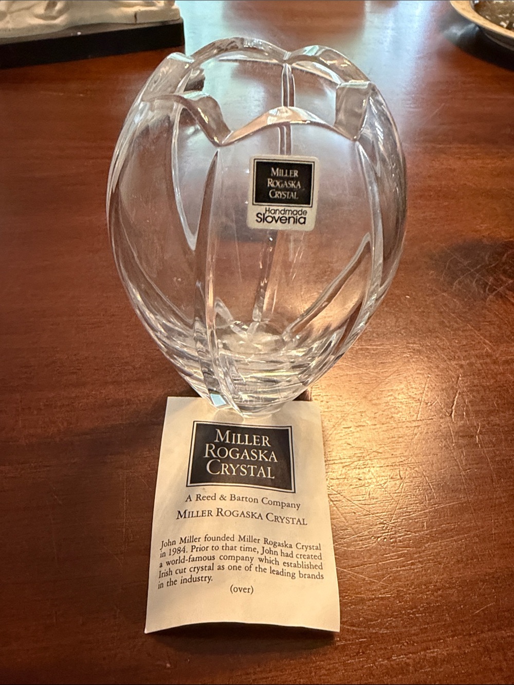 Miller Rogaska Crystal Decorative Vase